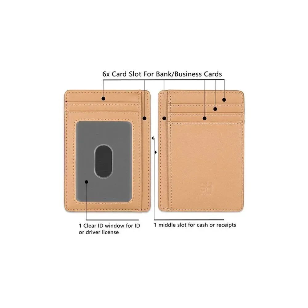 Leather Compact Card Holder Wallet - Picture 2 of 3